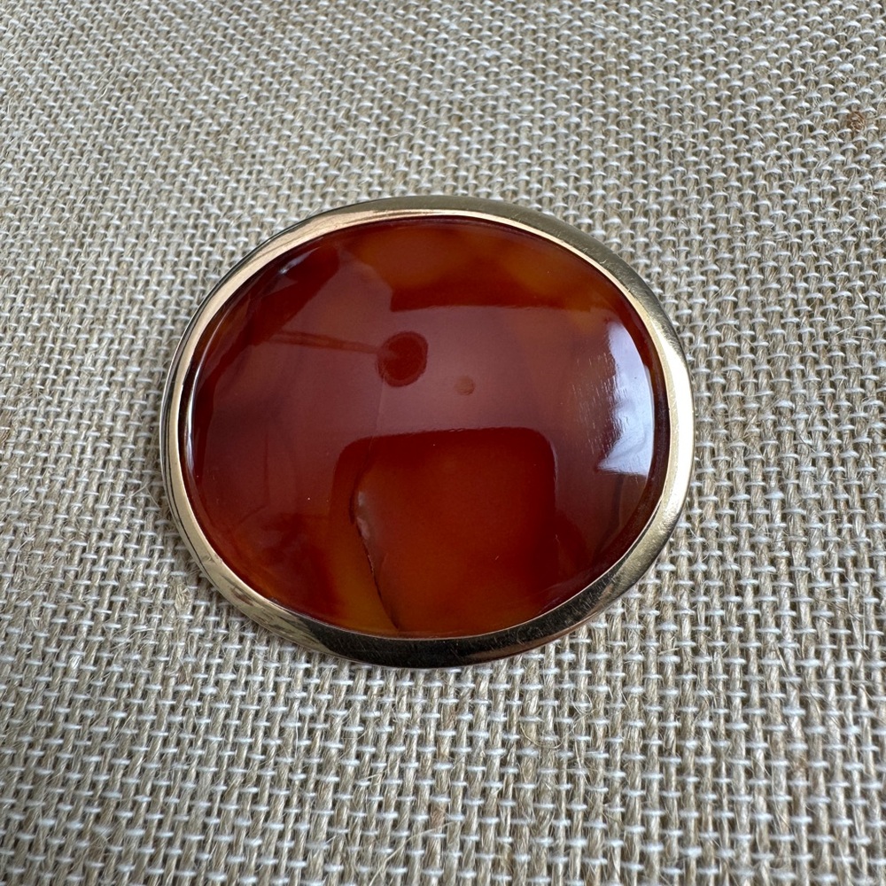 15K Solid Gold Victorian Brooch